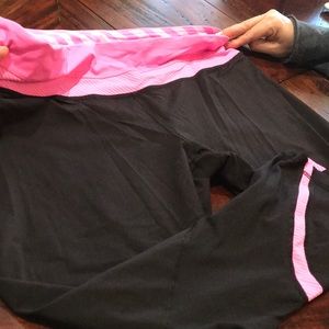 lulu lemon pink detail legging